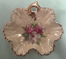 Vintage GC Fine China Hand Painted Bowl Iridescent Opalescent Gold Flowers Japan picture