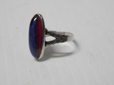 VINTAGE FRED HARVEY NAVAJO INDIAN STERLING SILVER DRAGONS BREATH RING sz 8.25 picture