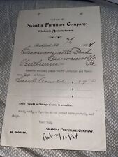 Antique 1894 Payment Demand Letter: Skandia Furniture Company Rockford Illinois picture