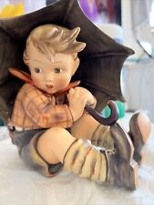 Vintage 1950’s Hummel Umbrella Boy Figurine Large  8 Inches Tall By 7.5 Width picture