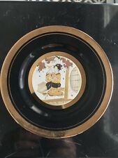Authentic Collector Japanese The Art of Chokin 24k Gold Edged Decorative Plate  picture