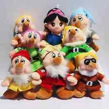 Disney Store Snow White Princess & Seven Dwarfs Plush Toy Dolls 8PCS picture