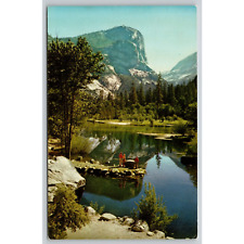 Postcard CA Yosemite National Park Mirror Lake And Mt. Watkins picture