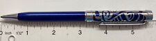 Collectible PIERE CARDIN Cobalt Blue with Chrome Filigre WRITING PEN very nice picture