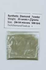 Diamond Micron Powder 500 Grit Mesh (36-54 Micron), Weight = 25 Carat = 5 Gram picture