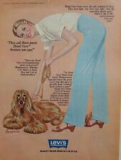 1979 Levi's women's jeans Robert Tanenbaum art blonde and dog vintage ad picture