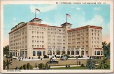 1930s St. Petersburg, Florida Postcard SORENO HOTEL Street View -Curteich Unused picture