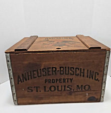 VINTAGE BUDWEISER WOODEN BEER CRATE SINCE 1876 picture