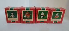 Lot of 4 Vintage Hallmark Ornaments - panda , beaver , special delivery, walnut picture