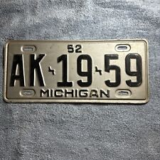 1952 Michigan License Plate AK-19-59 picture