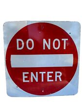 Authentic Retired “Do Not Enter” Highway Street Sign 30” 1962 picture