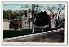 c1920s Church Of The Epiphany Exterior Street Scene Newport NH Unposted Postcard picture