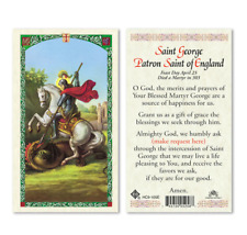 Laminated St. George Holy Prayer Card Patron Saint of England Catholic picture
