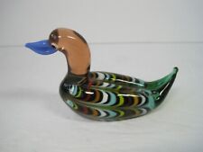 Beautiful Multicolor Glass Small Duck Figurine 4