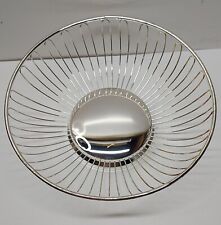 STUDIO SILVERSMITHS New No Box Fruit Bread Bowl Basket Silver Plated Wire Round picture