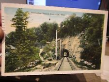 M1 Vintage Old OHIO Postcard Zanesville Interurban Railroad Train Tunnel Line RR picture