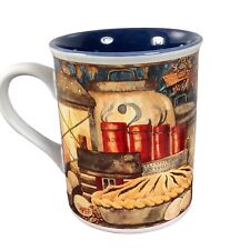 Vintage Legacy Winter Pie Diane Knott Coffee Mug Tea Cup Blue Kitchen Home picture