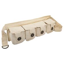 Medieval Four Pouch Belt Handcrafted from Canvas Cotton Costume Accessory Ecru picture