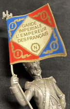 Etain Garanti French Empire Pewter Figurine Lt Porte-drapeau 1811 picture