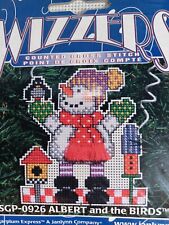 New Wizzers Albert and the Birds Snowman Janlynn Winter Counted Cross Stitch Kit picture