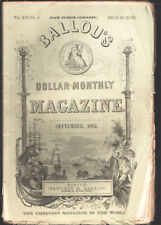 Ballou's Dollar Monthly 9/1862-Civil War era mag-Last of The Bourbons-Stabbed... picture