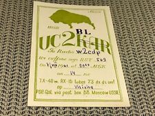 Vintage 1961 QSL Card USSR UC2BL Moscow Bison picture