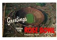 Chrome postcard - Greetings from the Rose Bowl, Pasadena, California, postmarked picture