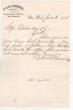 1881 NH ODONNELL LETTERHEAD COOPER STOCK GOUVERNEUR SLIP NY FESSENDEN MA picture