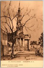 Charleston South Carolina St Philip's Church Elizabeth Verner Postcard picture