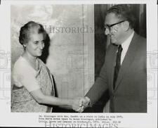 1971 Press Photo Henry Kissinger and Indira Gandhi in India. - kfx08912 picture