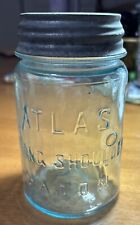 Vintage ATLAS STRONG SHOULDER Mason Jar 6” picture