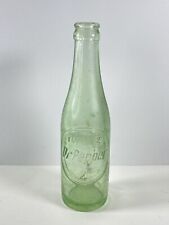 1952 1954 Vintage Green Embossed Dr Pepper Bottle Duraglass Rare Unique picture
