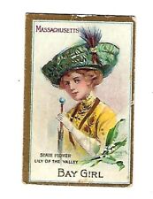 Early 1900's Fatima Turkish Cigarette Trade Card, Massachusetts 
