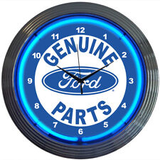 FORD GENUINE PARTS NEON CLOCK Sign Lamp Light picture
