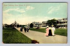 Ocean Grove NJ-New Jersey, Walking along Ocean Pathway, Vintage c1909 Postcard picture