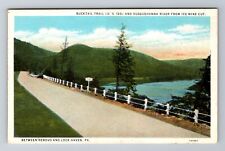 Lock Haven PA- Pennsylvania, Bucktail Trail, Antique, Vintage Souvenir Postcard picture