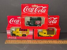 LOT OF 3 VTG LLEDO HARTOY DIECAST COCA-COLA ADVERTISING DELIVERY TRUCK CARS NIB picture