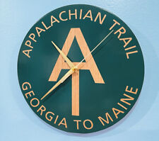 Handmade 10” Appalachian Trail Wood Wall Clock Stained & Poly’d FREE Decal +SHIP picture