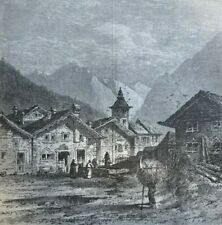 1880 Switzerland Swiss Rhine Pfaffers Hinter Rhein Wallen-See Schaffhausen picture