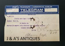 Antique 1912 POSTAL TELEGRAPH - COMMERCIAL CABLES ~ Telegram ~ Lincoln, Nebraska picture
