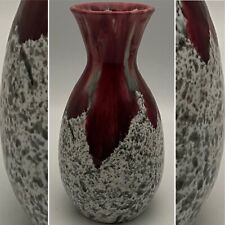 Guildcraft Drip Glaze Splattered Hand Decorated Brown Art Pottery Vase Italy 9