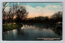 Wichita KS-Kansas, Little Arkansas River, Riverside Park, c1915 Vintage Postcard picture