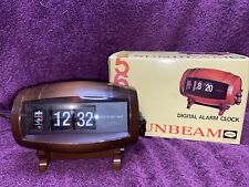 Vintage Sunbeam Flip Alarm Clock Beer Barrel Japan Very Rare WORKS MINT picture