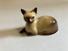Vintage Hagen Renaker Lying Siamese Cat Ceramic Miniature 2