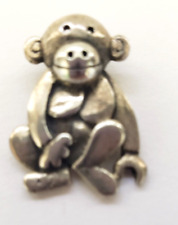 Monkey Pendant   Sterling Silver  Pendant  Vintage  3631 picture