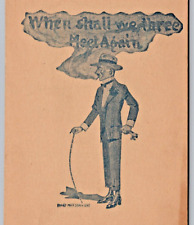 Dapper Gentleman Smoking When Shall We Three Meet Again Max Stein 1914 Postcard picture