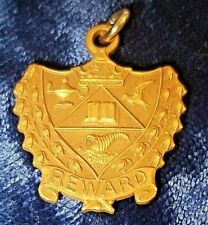 Vintage Academic REWARD Medal / Pendant marked Spies Brothers GF 7/8