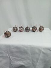 Vintage Set Of 6 Cloisonne  Christmas  Ornaments Stunning Condition  picture