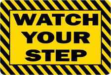 3x2 Watch Your Step Sticker Vinyl Business Sign Safety Decal Caution Stickers picture