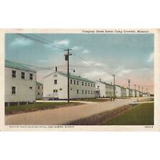 Company Street Scene Camp Crowder Missouri c.1930's Postcard 2R4-138 picture